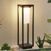 Lucande Solcellelamper|Terrassebelysning > LED-solcellelampe Eliel, højde 50 cm, sort