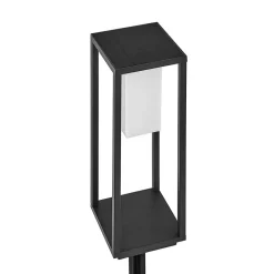 Lucande Solcellelamper|Terrassebelysning > LED-solcellelampe Eliel, højde 50 cm, sort