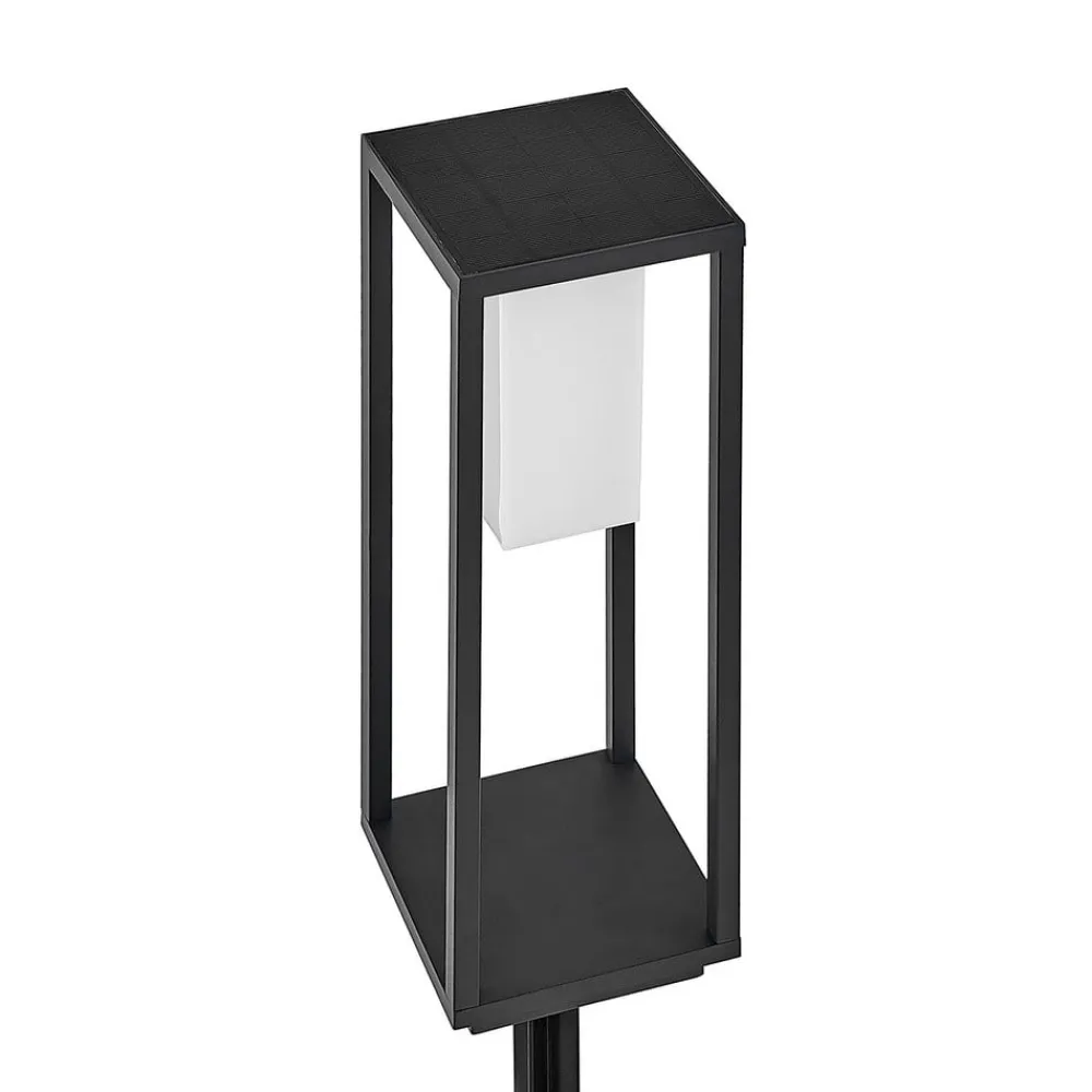 Lucande Solcellelamper|Terrassebelysning > LED-solcellelampe Eliel, højde 50 cm, sort