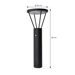 Solcelle Lampe Med Sensor|Gadebelysning ^ Lucande LED-solcellelampe Elario, 80 cm, CCT, sensor