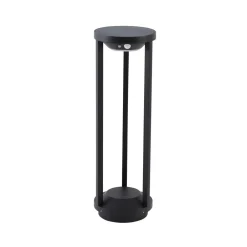Lucande Solcelle Lampe Med Sensor|Solcellelamper > LED-solcellelampe Nilea, Ø 16 cm, sort, sensor