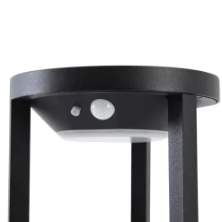 Lucande Solcelle Lampe Med Sensor|Solcellelamper > LED-solcellelampe Nilea, Ø 16 cm, sort, sensor