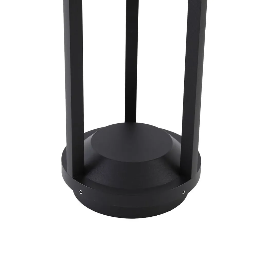 Lucande Solcelle Lampe Med Sensor|Solcellelamper > LED-solcellelampe Nilea, Ø 16 cm, sort, sensor
