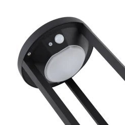 Lucande Solcelle Lampe Med Sensor|Solcellelamper > LED-solcellelampe Nilea, Ø 16 cm, sort, sensor