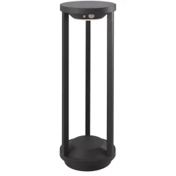 Lucande Solcelle Lampe Med Sensor|Solcellelamper > LED-solcellelampe Nilea, Ø 16 cm, sort, sensor