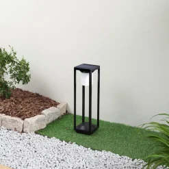 Solcelle Lampe Med Sensor|Gadebelysning Med Sensor ^ Lucande LED solcelle stibelysning Nilea, 50 cm, sort, sensor