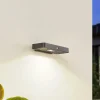 Lucande Solcelle Lampe Med Sensor|Væglampe Med Sensor > LED-solcelle-væglampe Tavon, kantet, sort, sensor