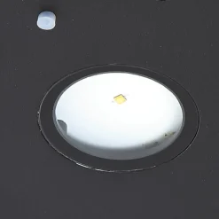 Lucande Solcelle Lampe Med Sensor|Væglampe Med Sensor > LED-solcelle-væglampe Tavon, rund, sort, sensor