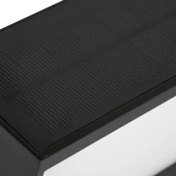 Lucande Solcelle Lampe Med Sensor|Væglamper > LED-solcellevægslampe Dava, 14 cm høj, aluminium, sensor
