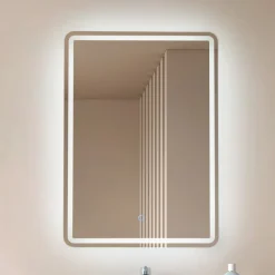 Lucande Møbel Og Interiør > LED-spejl Celestiel, kantet, opvarmelig, CCT, 70 cm