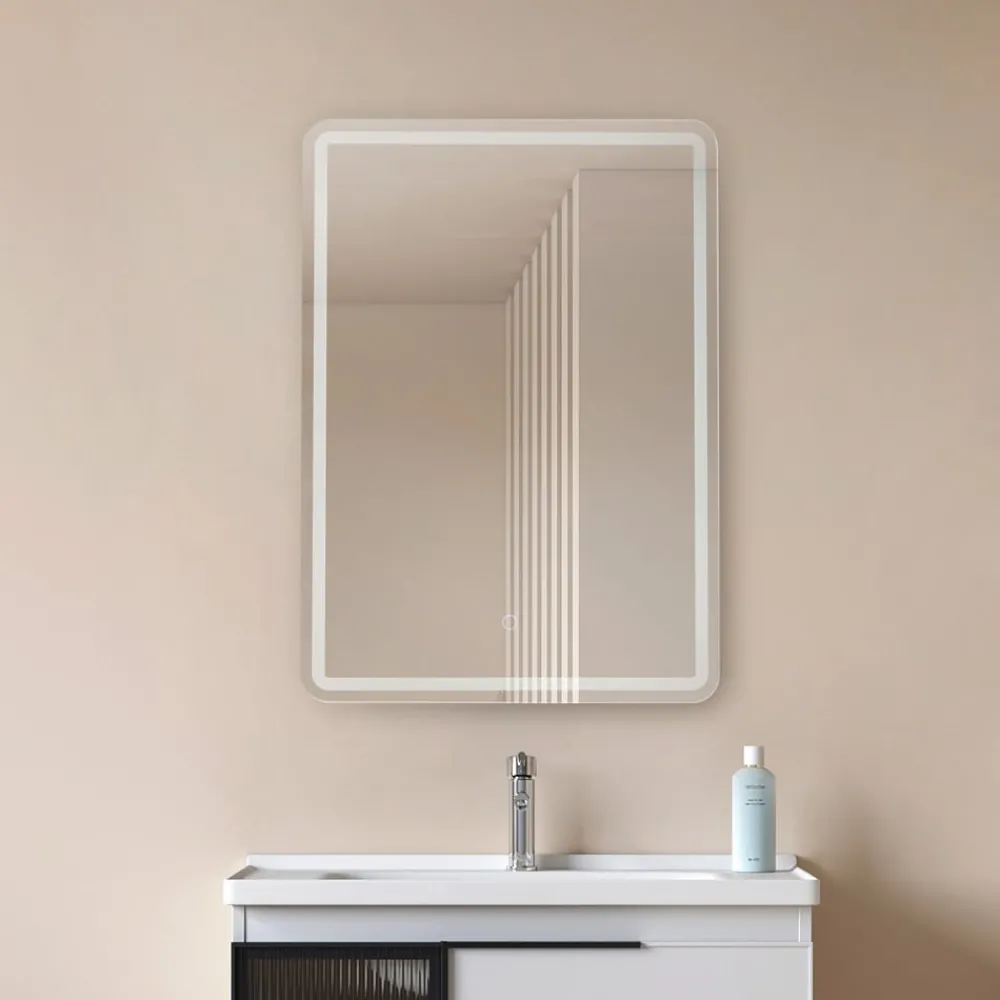 Lucande Møbel Og Interiør > LED-spejl Celestiel, kantet, opvarmelig, CCT, 70 cm