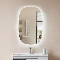 Lucande Møbel Og Interiør > LED-spejl Celestiel, oval, opvarmbar, CCT, 80 cm
