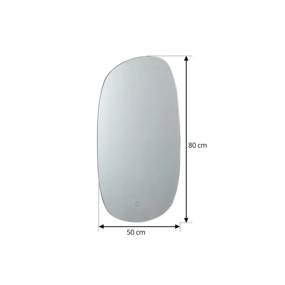 Lucande Møbel Og Interiør > LED-spejl Celestiel, oval, opvarmbar, CCT, 80 cm