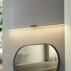 Lucande Væg- Og Spejllamper > LED-spejllampe Kivana, sort, metal, 120 cm IP44