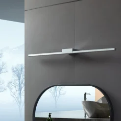 Lucande Væg- Og Spejllamper|Væglamper > LED-spejllampe Kivana, krom, metal, 90 cm, IP44