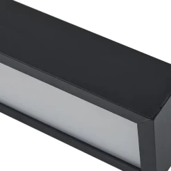 Lucande Væg- Og Spejllamper|Væglamper > LED-spejllampe Zafira, sort, aluminium, 90 cm, IP44