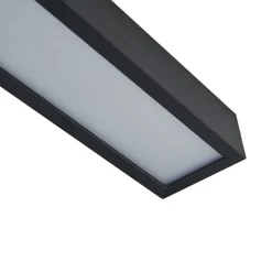 Lucande Væg- Og Spejllamper|Væglamper > LED-spejllampe Zafira, sort, aluminium, 90 cm, IP44