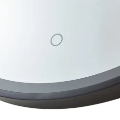 Møbel Og Interiør ^ Lucande LED-spejl Lelin, Ø 45 cm, sort, aluminium, CCT