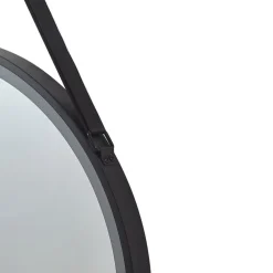 Møbel Og Interiør ^ Lucande LED-spejl Lelin, Ø 60 cm, sort, aluminium, CCT