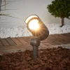 Lucande Terrassebelysning|Udendørs Spot > LED-spot med jordspyd Beatrix, antracit, aluminium, 45,7 cm
