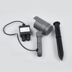 Lucande Terrassebelysning|Udendørs Spot > LED-spot med jordspyd Beatrix, antracit, aluminium, 45,7 cm