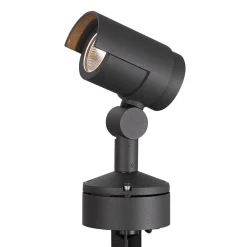 Lucande Terrassebelysning|Udendørs Spot > LED-spot med jordspyd Beatrix, antracit, aluminium, 45,7 cm
