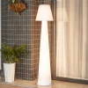 Terrassebelysning ^ Lucande LED-terrasselampe Gauri, hvid, 153 cm, IP44