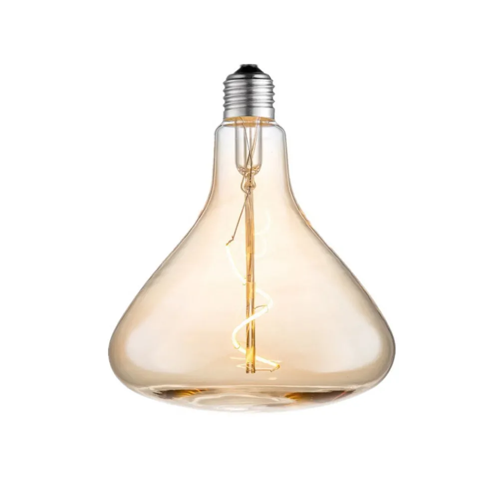 Lucande Dæmpbar Led-Pære|Filament Pære > LED-trafiklampe, E27 4W, ravfarvet, Ø 14 cm, 2700K