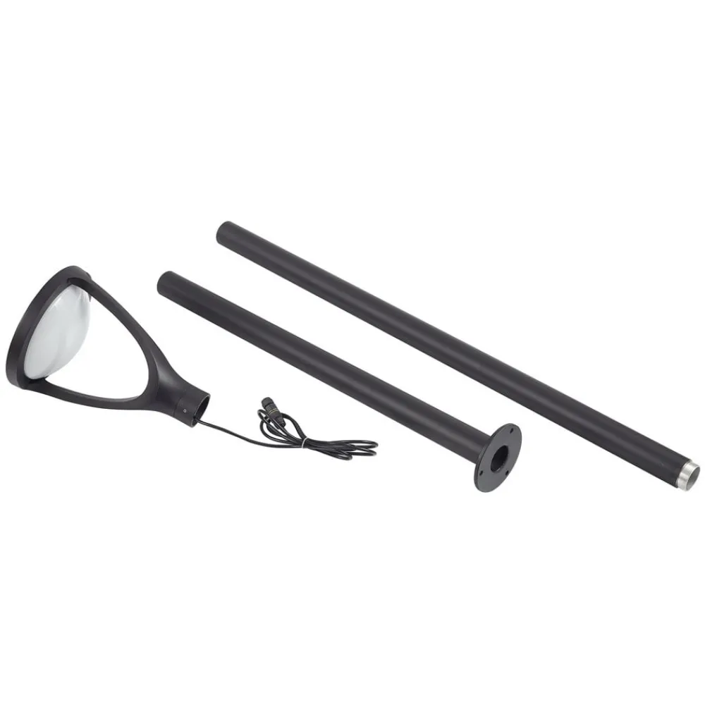 Lucande Lygtepæle > LED udendørslampe Filor, sort, aluminium, 250 cm