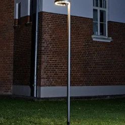 Lygtepæle ^ Lucande LED-udendørslampe Jannis, antracit, metal, 200 cm