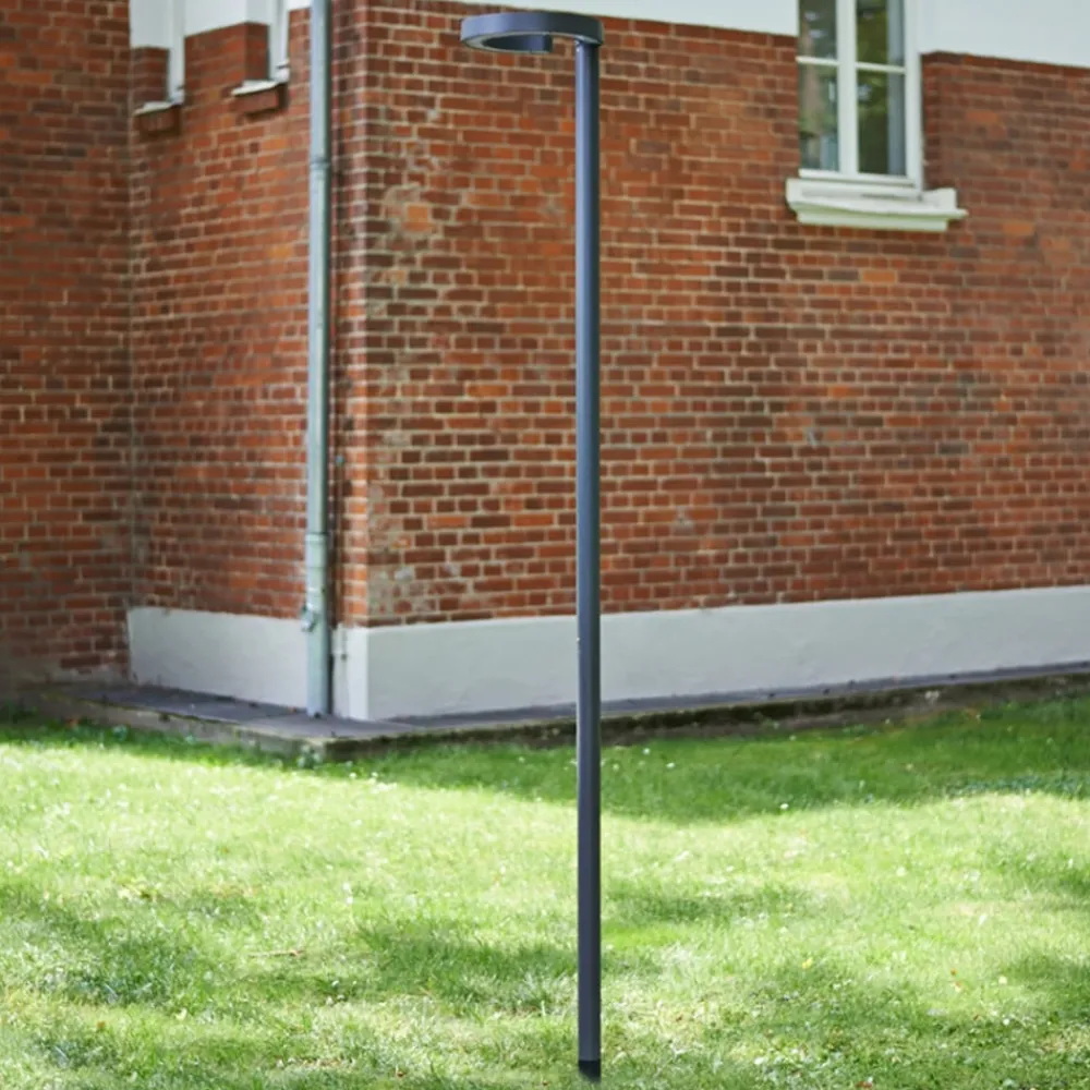 Lygtepæle ^ Lucande LED-udendørslampe Jannis, antracit, metal, 200 cm