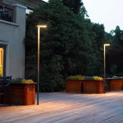 Lygtepæle ^ Lucande LED-udendørslampe Jannis, antracit, metal, 200 cm