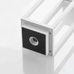 Dekorationsbelysning|Bordlamper ^ Lucande LED-udendørslampe Mirina, hvid, genopladeligt batteri, touch-dæmper