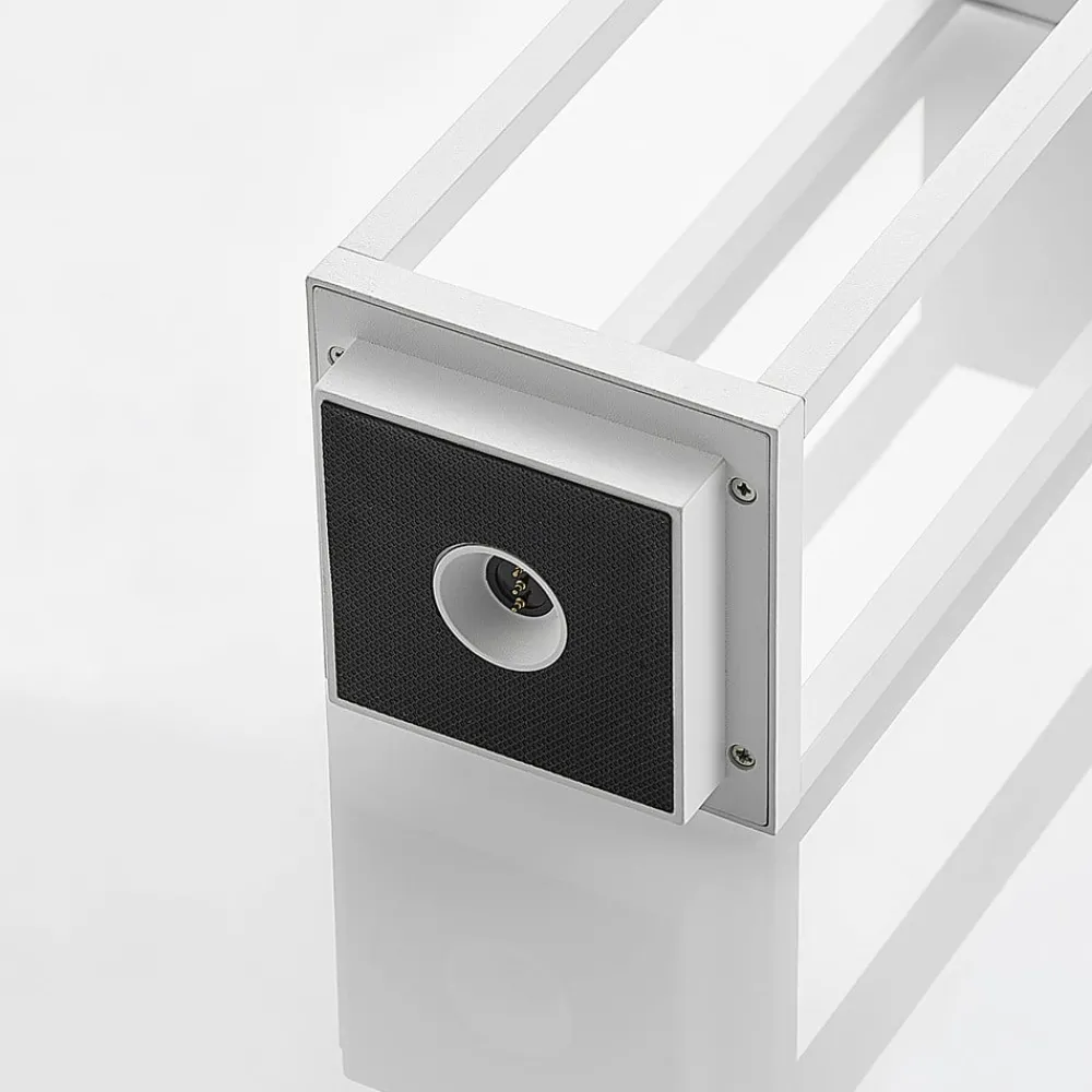 Dekorationsbelysning|Bordlamper ^ Lucande LED-udendørslampe Mirina, hvid, genopladeligt batteri, touch-dæmper