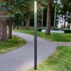 Lucande Terrassebelysning|Lygtepæle > LED-udendørslampe Sidny, 220 cm, antracit, IP54