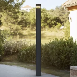 Lucande Terrassebelysning|Lygtepæle > LED-udendørslampe Tavion, 230 cm, antracit, IP65