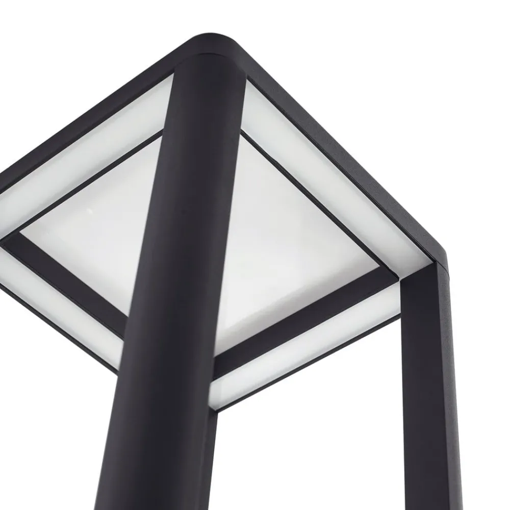 Lucande Lygtepæle|Gadebelysning > LED-udendørslampe Thorvid, højde 180 cm, sort