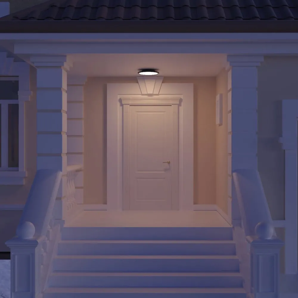 Lucande Terrassebelysning|Udendørs Loftlamper > LED udendørs loftlampe Malena, bevægelsessensor, IP65