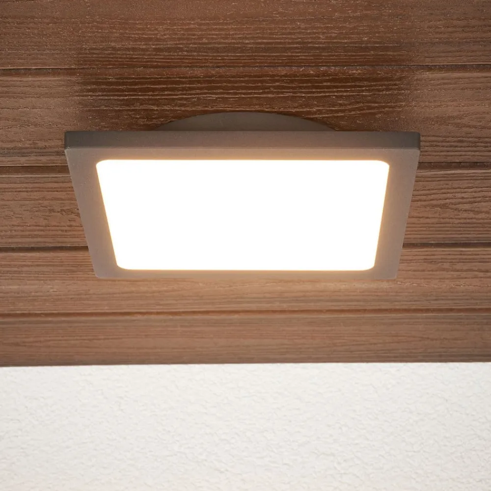 Lucande Terrassebelysning|Udendørs Loftlamper > LED udendørs loftlampe Mabella, 23 cm, sensor, IP65