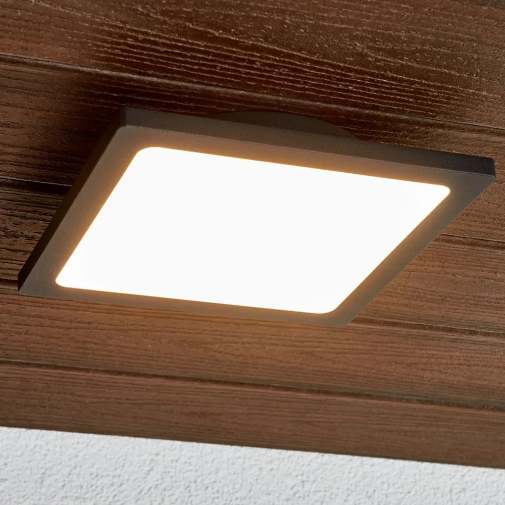 Terrassebelysning|Udendørs Loftlamper ^ Lucande LED udendørs loftlampe Mabella, 23 cm, antracit