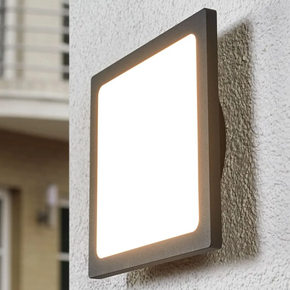 Terrassebelysning|Udendørs Loftlamper ^ Lucande LED udendørs loftlampe Mabella, 23 cm, antracit