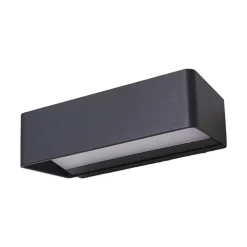 Lucande Væglamper > LED udendørs væglampe Midvig, mørkegrå, kantet, IP65