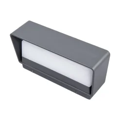 Lucande Væglamper > LED udendørs væglampe Midvig, mørkegrå, kantet, IP65