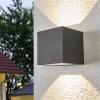 Lucande Terrassebelysning|Væglamper > LED-udendørs væglampe Merjem, 10 cm, op/ned, IP54