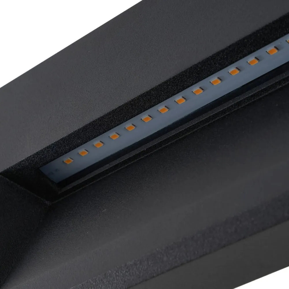 Lucande Væglamper > LED udendørs væglampe Weno, sort, aluminium, IP65
