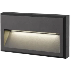 Lucande Væglamper > LED udendørs væglampe Weno, sort, aluminium, IP65