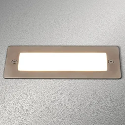Væglamper ^ Lucande LED-vægindbygningslampe Holly, 17 cm, stål