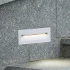 Lucande Terrassebelysning|Væglamper > LED-vægindbygningslampe Loya, 23 x 8 cm, hvid, IP54