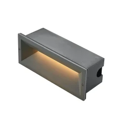 Lucande Terrassebelysning|Væglamper > LED-vægindbygningslampe Jaano, antracit, aluminium, IP65