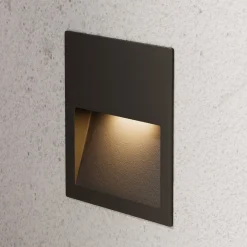 Terrassebelysning|Væglamper ^ Lucande LED-vægindbygningslampe Loya, 11,5x11,5 cm, grå, IP54